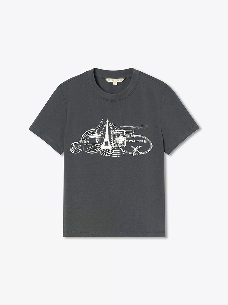 PSALTER诗篇 2026春季新款天丝印花T恤6C36160020