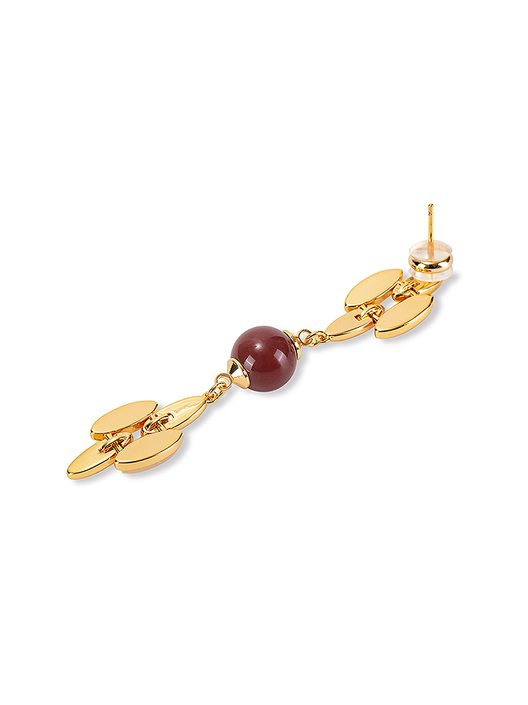 SongofSong歌中歌2025金色红玛瑙时尚耳环5C35594030