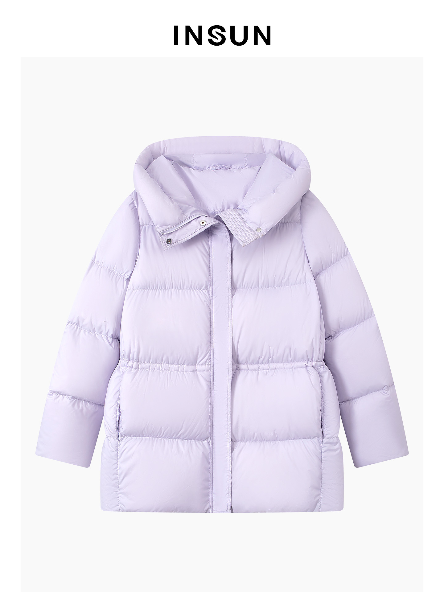 INSUN恩裳专选2026春季云朵泡芙一手长连帽短款羽绒服9C66108590
