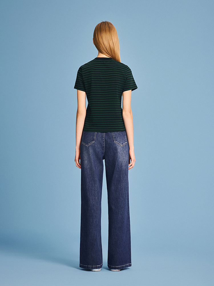 PSALTER诗篇 2026春季新款印花条纹T恤6C66160043