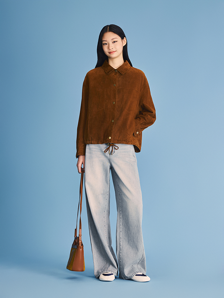 PSALTER诗篇 2026春季新款反绒皮绵羊皮衣6C66109263