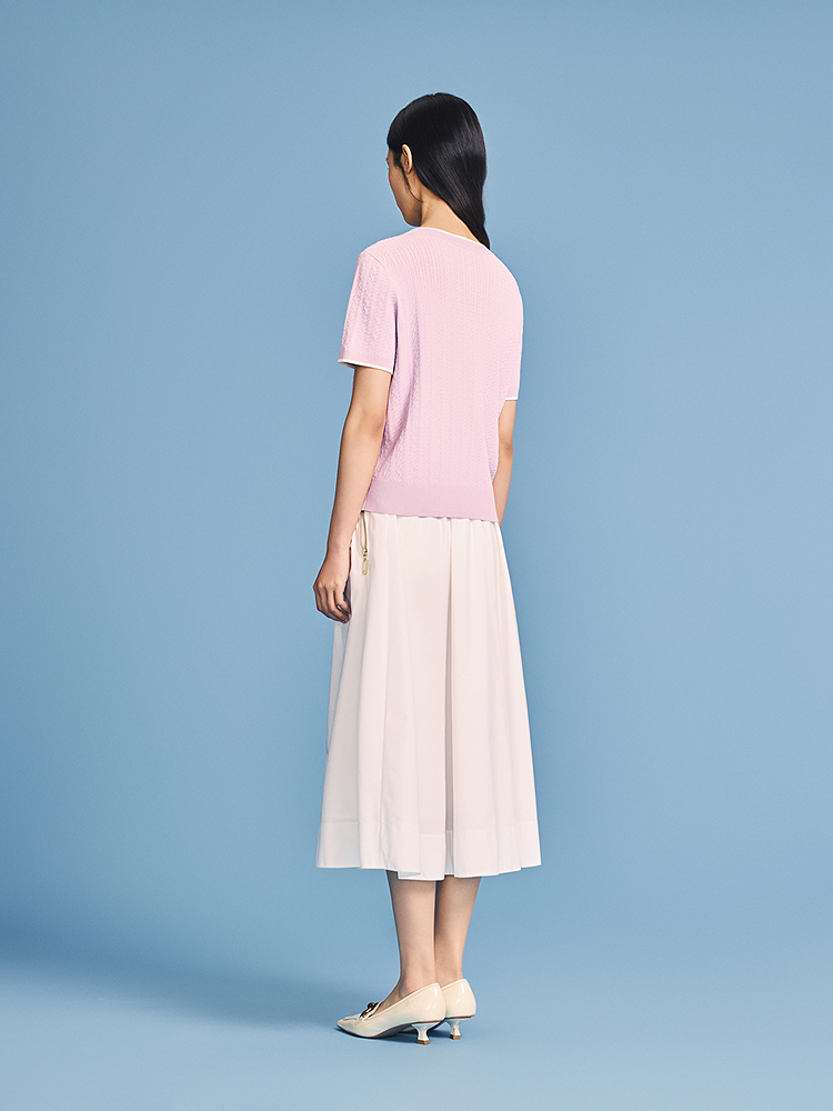 PSALTER诗篇 2026夏季新款曲珠凉感针织衫6C66206433