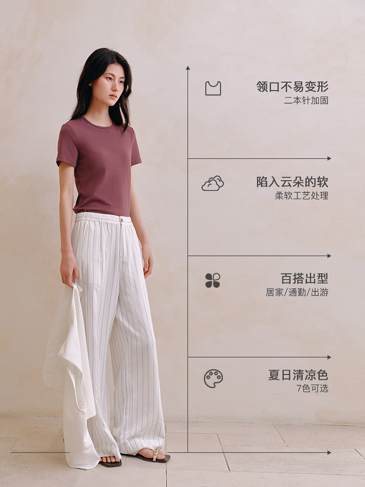 7A抗菌弹力螺纹调色盘T恤8J35227150