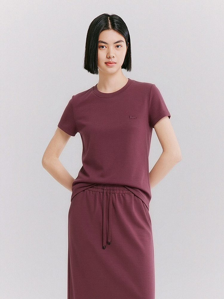 XII BASKET十二篮专选26夏新款莱赛尔基础修身简约运动T恤7C66260100