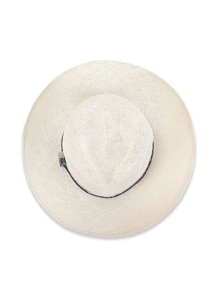 Song of Song歌中歌2025秋季白色钉珠装饰时尚女帽5C35393010