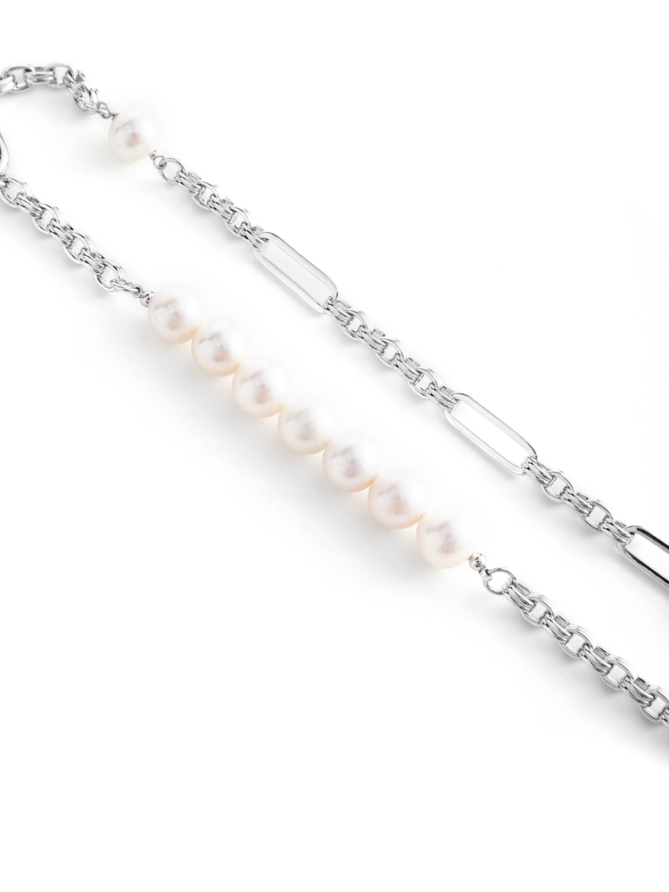 INSUN恩裳2024春款设计感小众项链珍珠锁骨链9C34196030