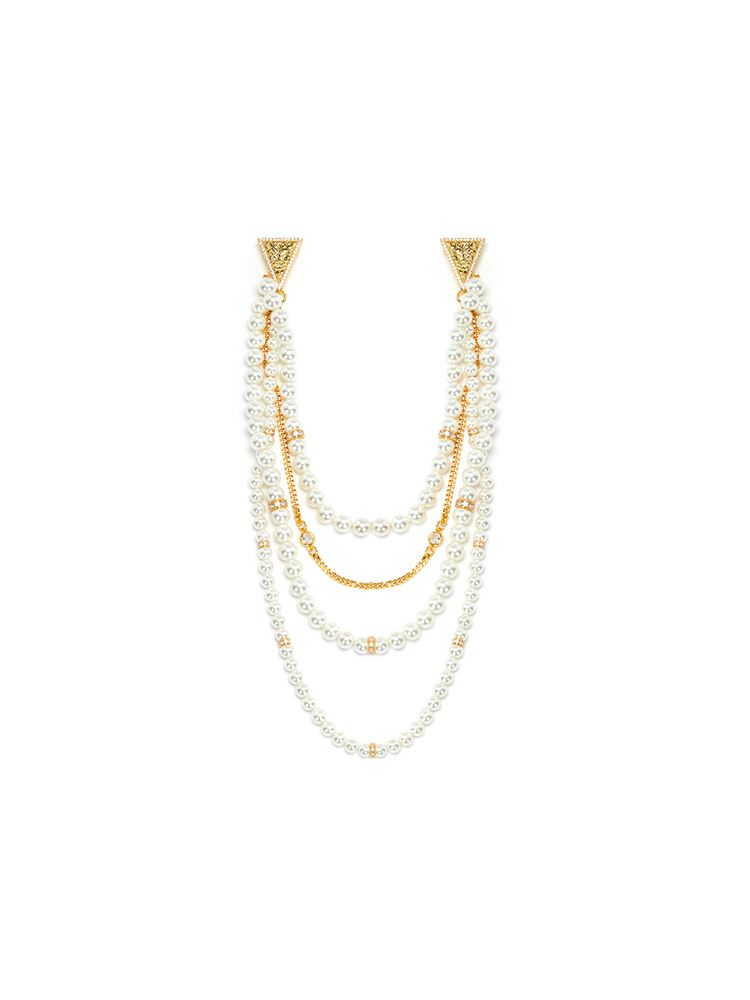 SongofSong歌中歌24春金色链条形贝珠胸针5C34194030