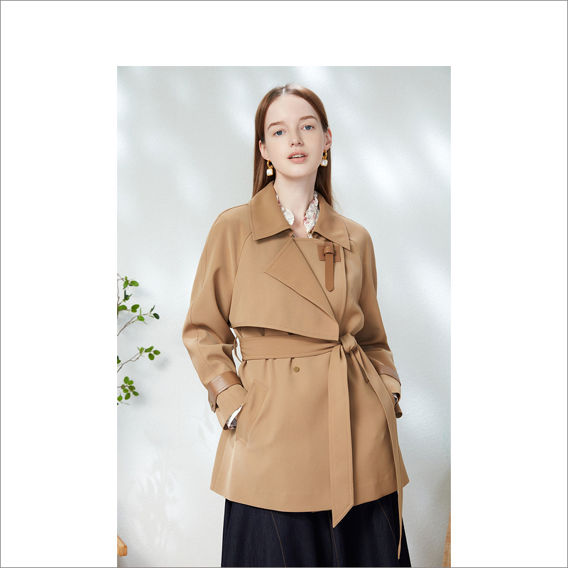 【12.21日发货36-44码预售均已上】音儿美地女装2023春季新款风衣LC63107120