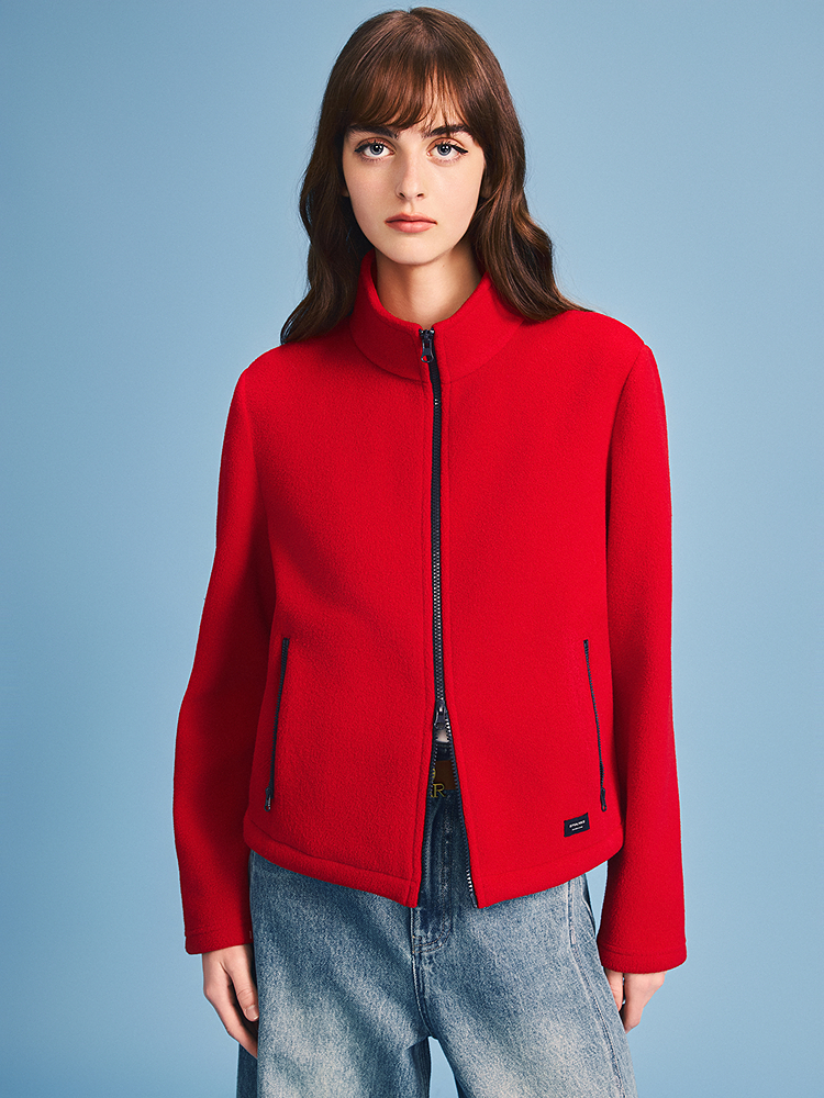 PSALTER诗篇 2026春季新款红运颗粒绒短外套6C66110193