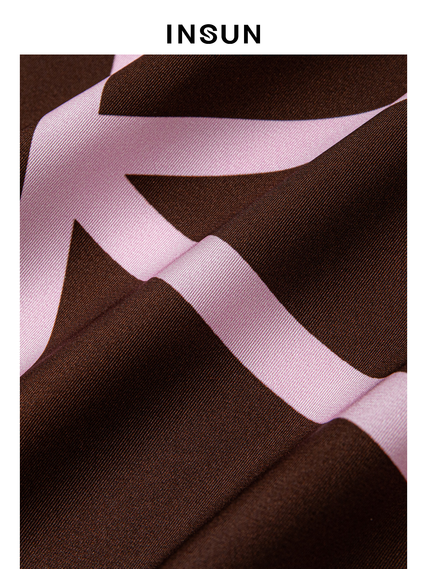 INSUN恩裳2026春季双面印花几何桑蚕丝丝巾9C36190010