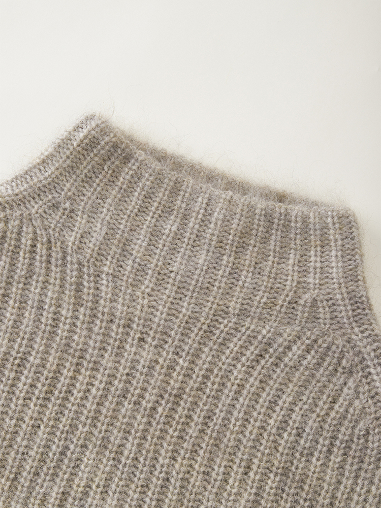 INSUN恩裳2024秋季定纺环保马海毛羊毛混纺披肩9C34390030