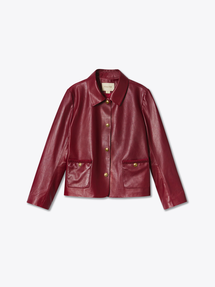 PSALTER诗篇 安哥拉红时尚皮衣6C64309153