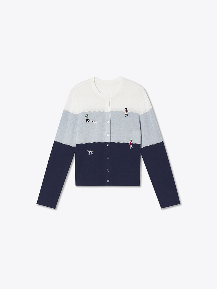 ToyzY2026春季新款分割感精致刺绣毛针织衫ZC36106890