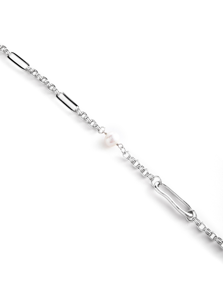 INSUN恩裳2024春款设计感小众项链珍珠锁骨链9C34196030