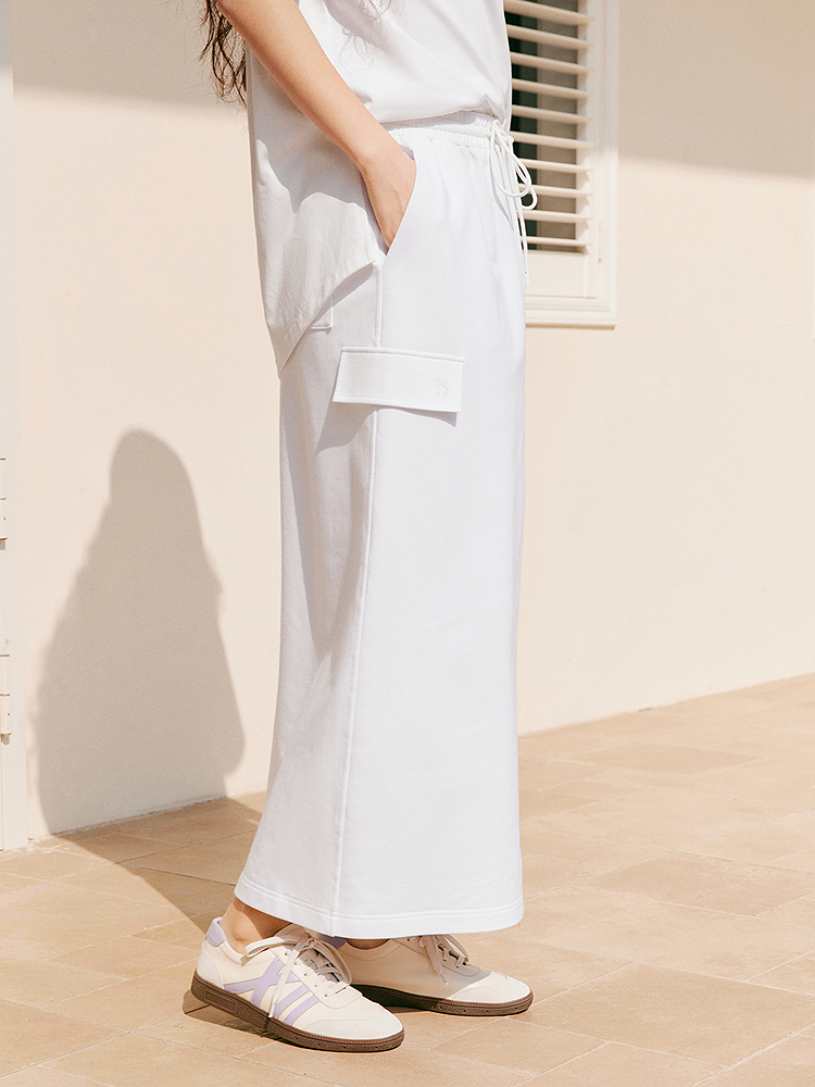 XII BASKET十二篮26夏新款运动风户外休闲松弛百搭松紧腰直筒半身裙7C36250060