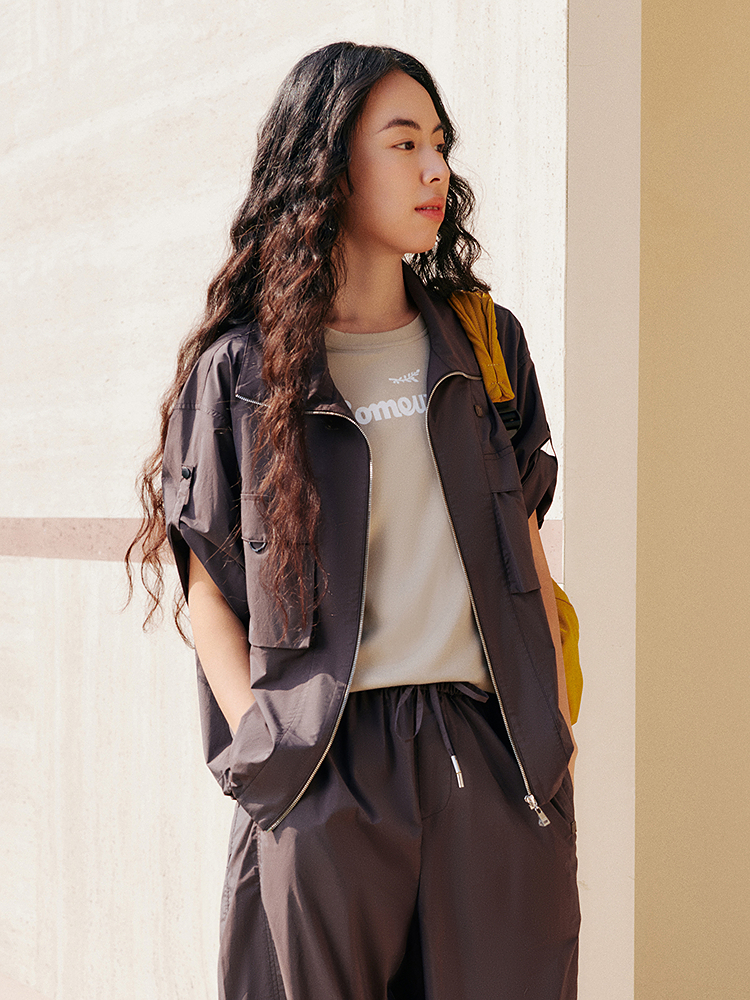 XII BASKET十二篮26夏新款户外拉链休闲百搭短袖工装外套7C36210540