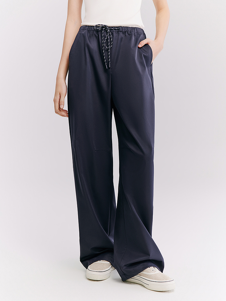 XII BASKET十二篮专选26夏新款松紧高腰户外运动休闲百搭舒适直筒裤7C66220160