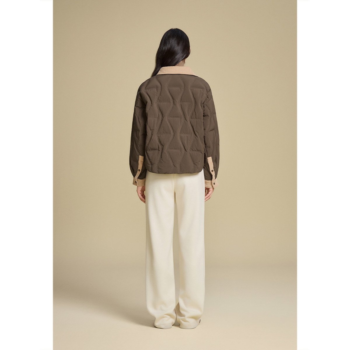 PSALTER诗篇 2025冬季新款巴恩风撞色羽绒服6C65508343