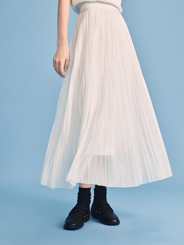 PSALTER诗篇 2026夏季新款细闪网纱半身裙6C66250023