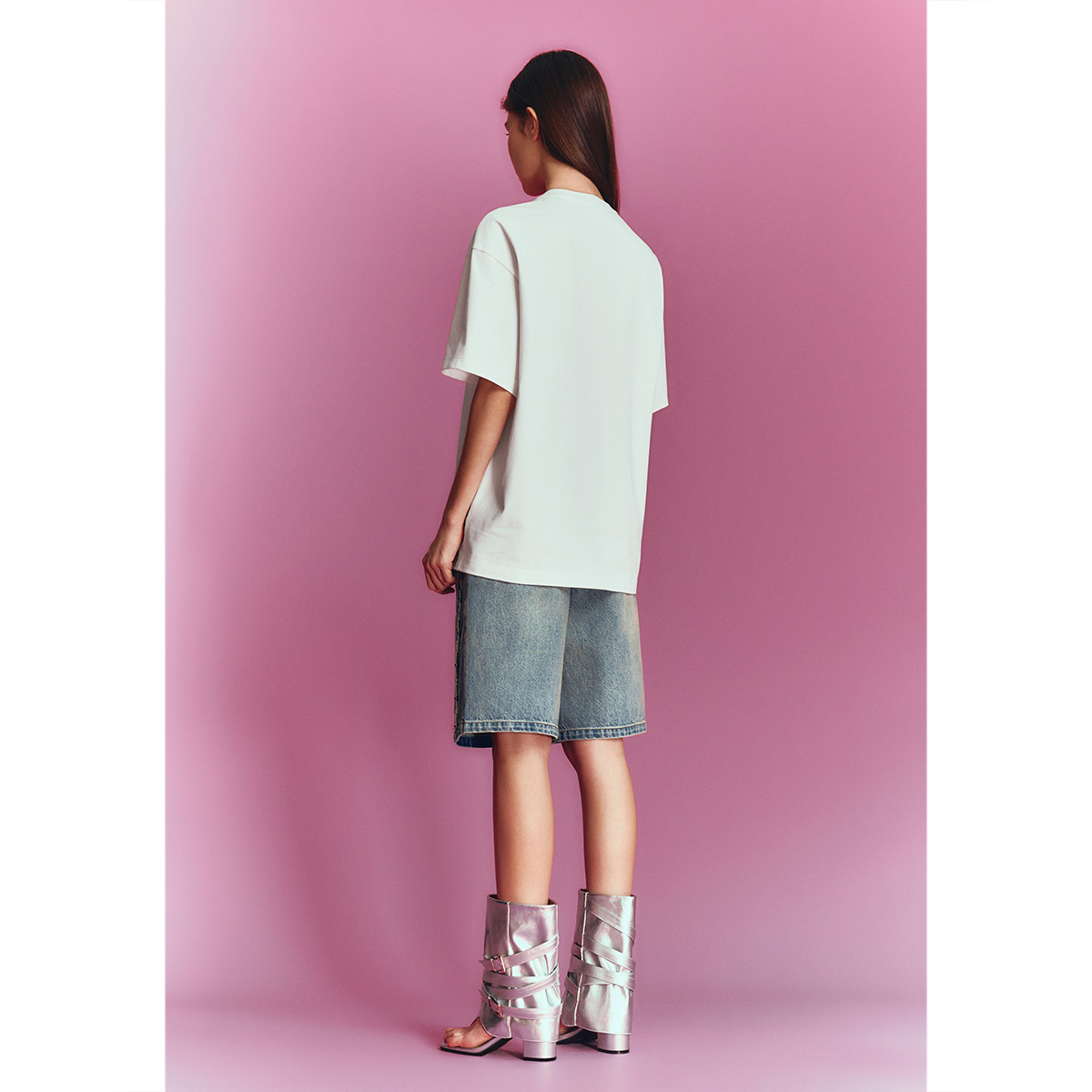 SALT.P可颜 2026夏季新款“机车少女”oversizeT恤AC36260060