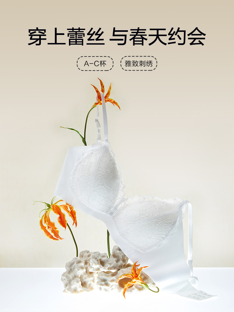  舒适蕾丝法式文胸8J53202020