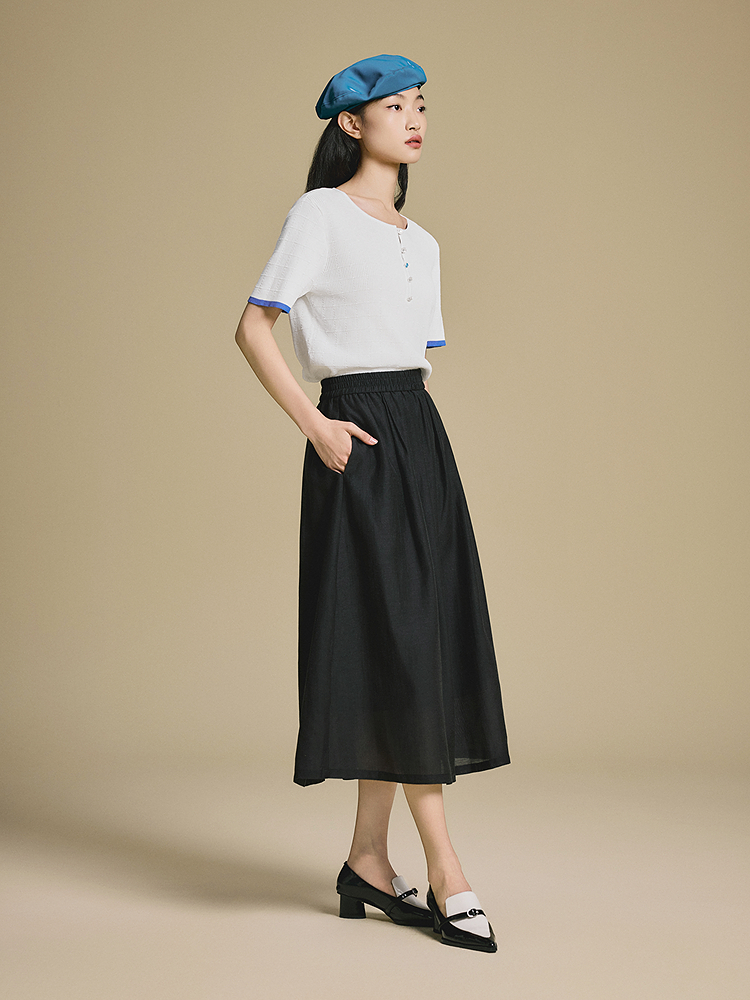 PSALTER诗篇 撞色圆领肌理感毛衫6C65206263