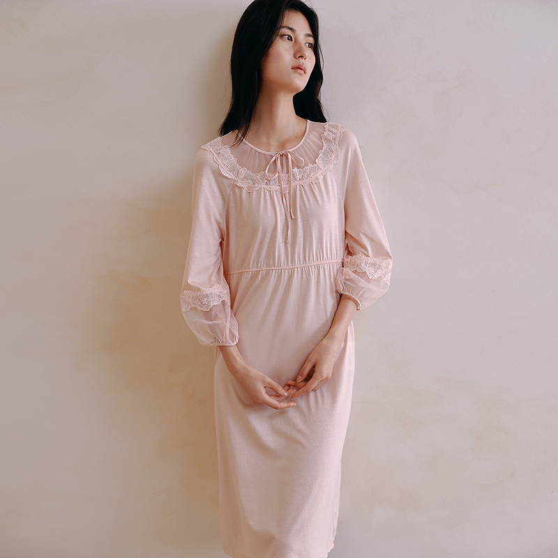 女士丝光棉莫家居睡裙8J54205060