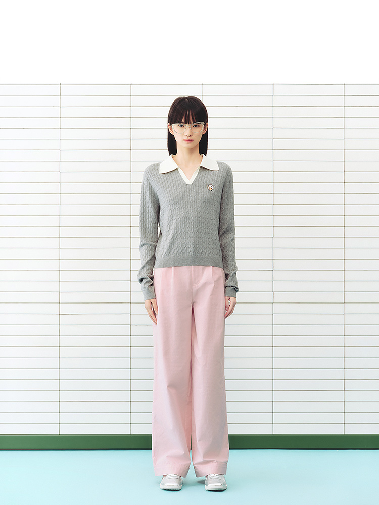 ToyzY2026春季新款刺猬刺绣垂顺感毛针织衫ZC36106850