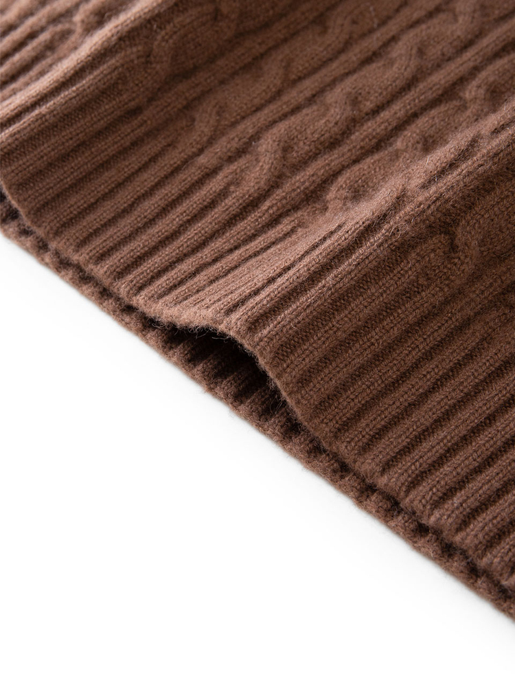 INSUN恩裳2024冬季复古羊毛羊绒长款围巾9C34590010