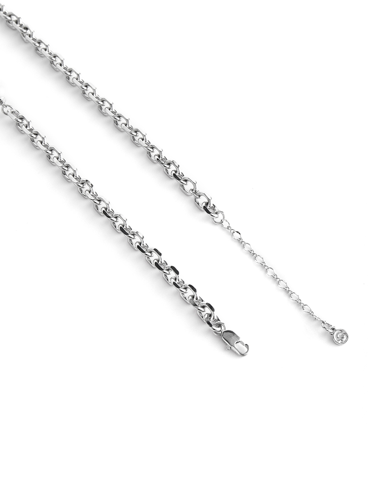 INSUN恩裳2024夏装时尚银色金属项链锁骨链9C34296020