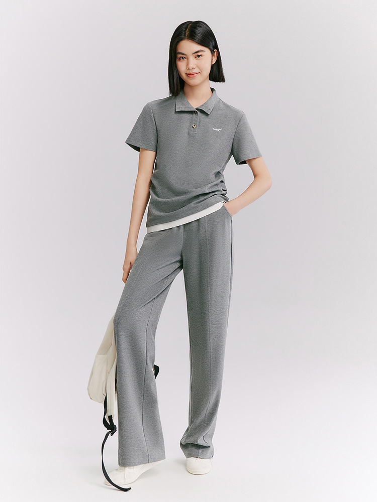 XII BASKET十二篮26夏新款透气100棉松紧腰直筒休闲百搭运动长裤7C36220410