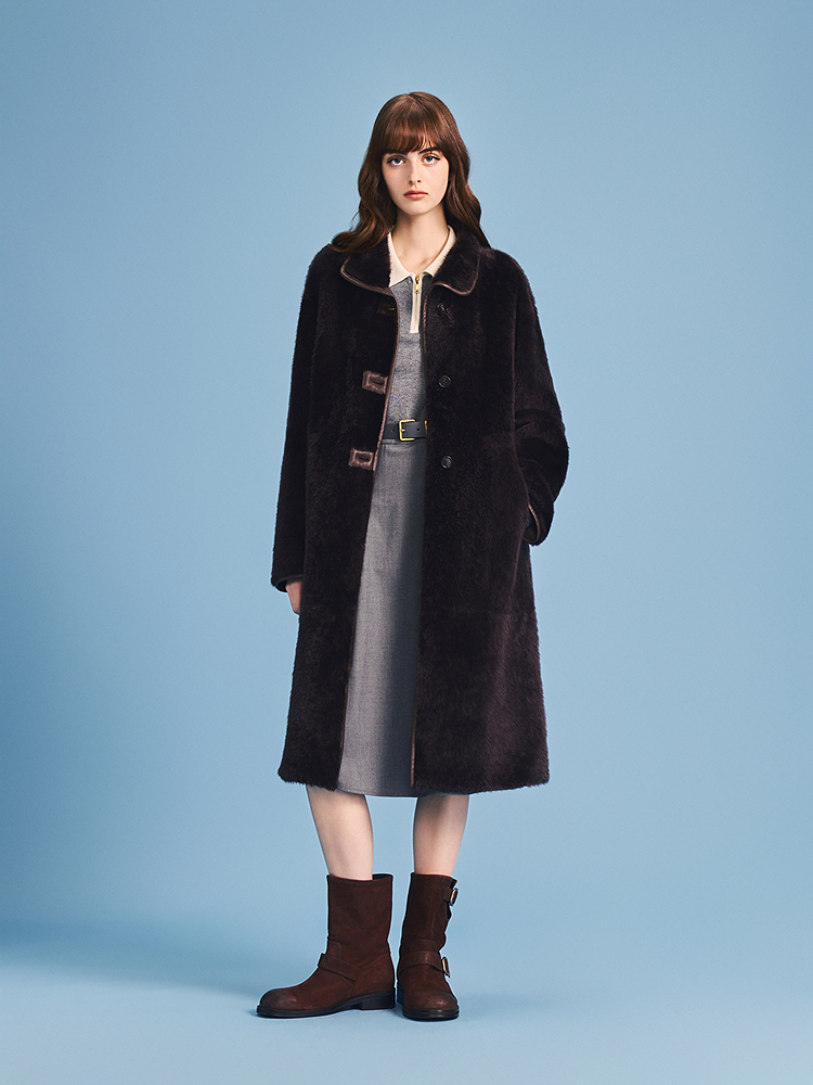 PSALTER诗篇 2026新款奢华真皮毛一体皮草外套6C66109223