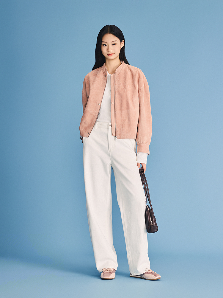 PSALTER诗篇 气质多巴胺粉色皮衣6C36109040