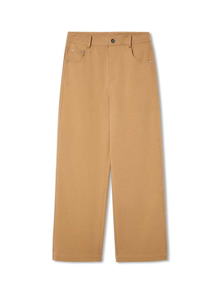 【切货下架】SALT.P可颜  TC空气层舒适阔腿休闲裤6J53120210