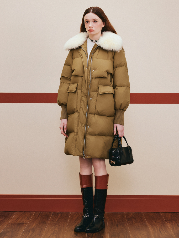 PSALTER诗篇 超大狐狸毛领38/230g高克重鹅绒服 毛领可拆配腰绳 6C63508223