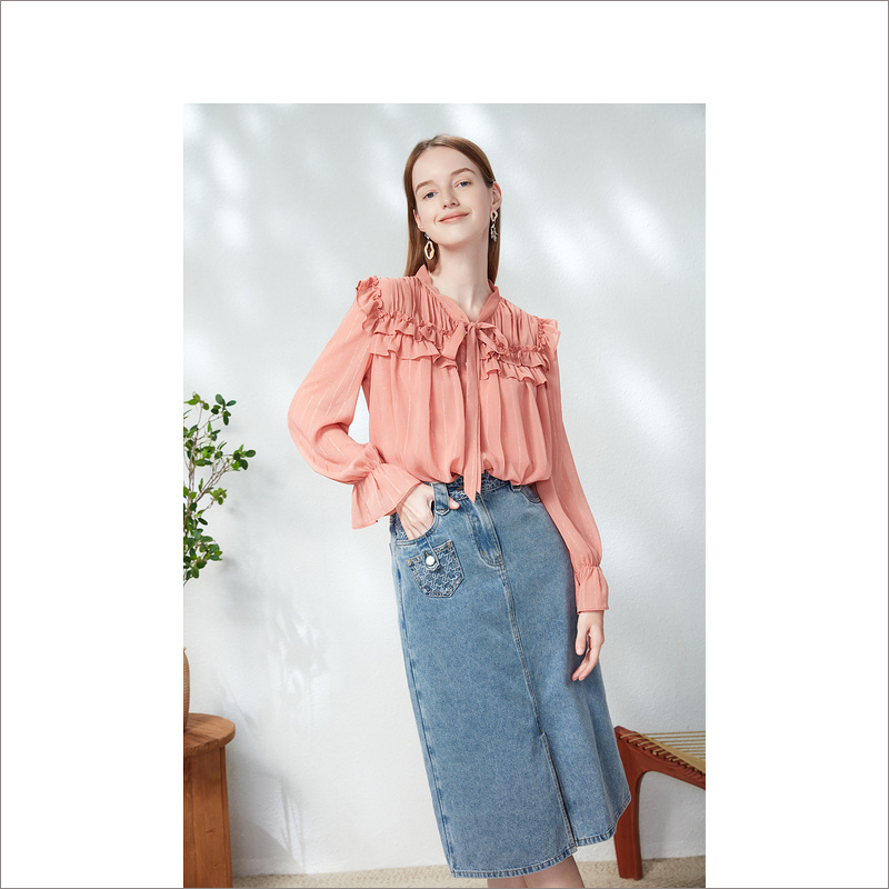 【12.11日发货36-44码预售均已上】音儿美地女装2023春季新款衬衫LC63130210