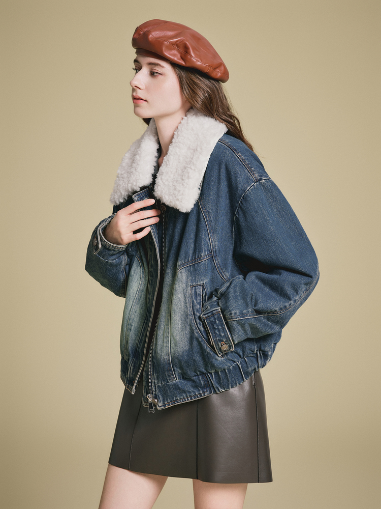 PSALTER诗篇 复古牛仔鹅绒羽绒服6C65108123