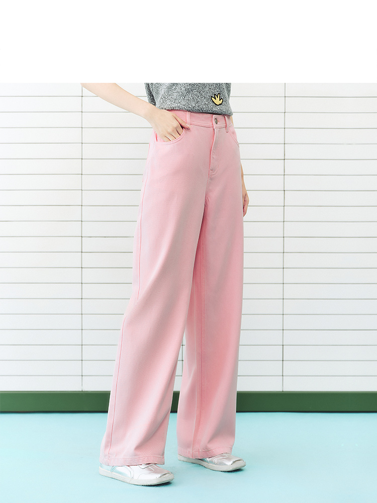 ToyzY2026春季新款洋气百搭莱赛尔亲肤垂坠感牛仔裤ZC36120640