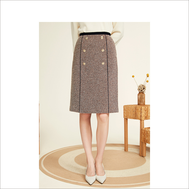 【一口价】【12.30日发货36-44码预售均已上】YINER音儿专柜女装2022冬季新款半身裙8C62550136