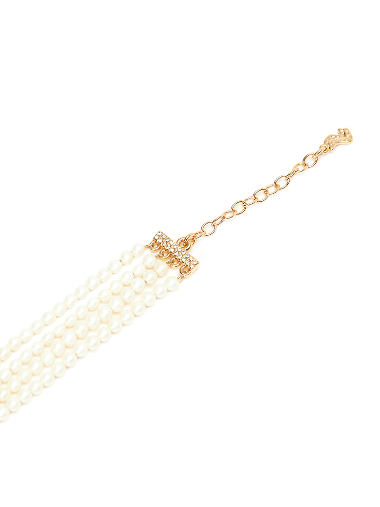 SongofSong歌中歌24春浅金水钻装饰贝珠项链5C34196020