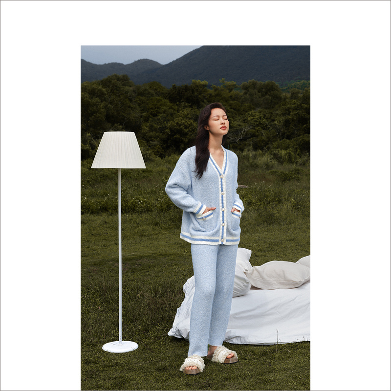 YINER LIFE 轻奢花纱小香风半边绒套装8J52505020