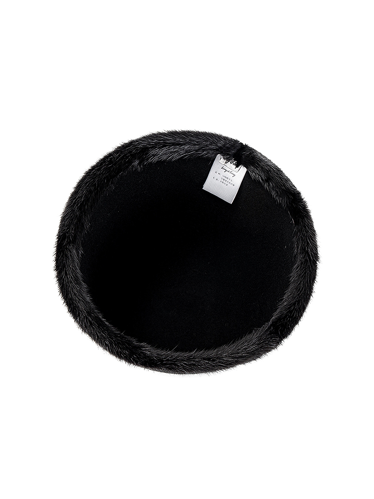 Song of Song歌中歌2025黑色水貂时尚女帽5C35593020