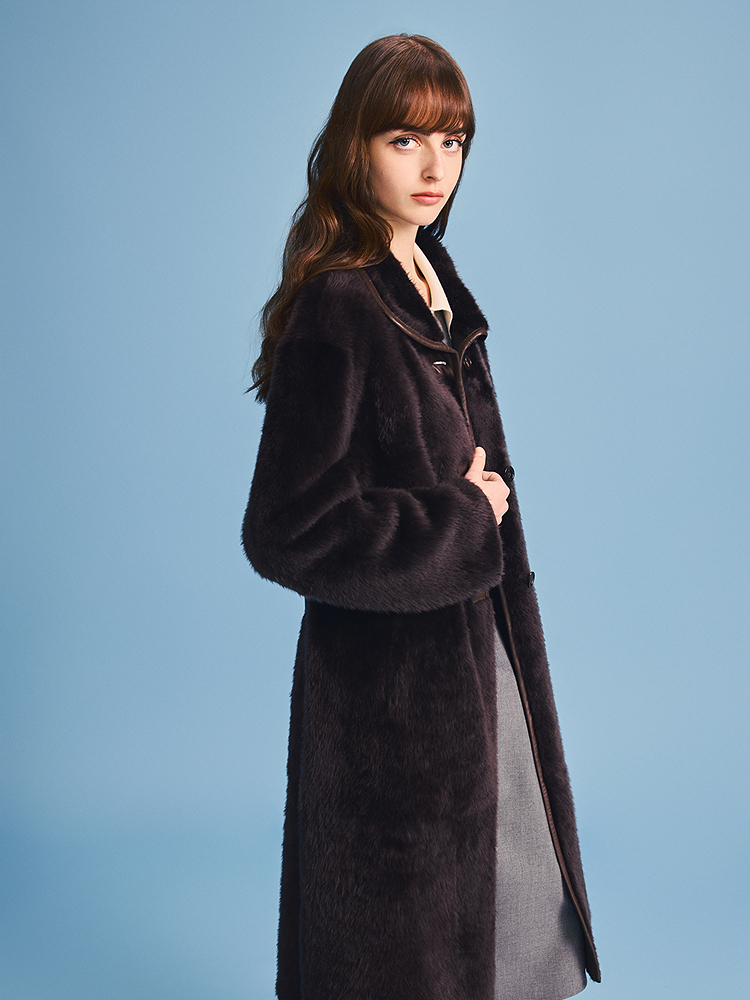 PSALTER诗篇 2026新款奢华真皮毛一体皮草外套6C66109223