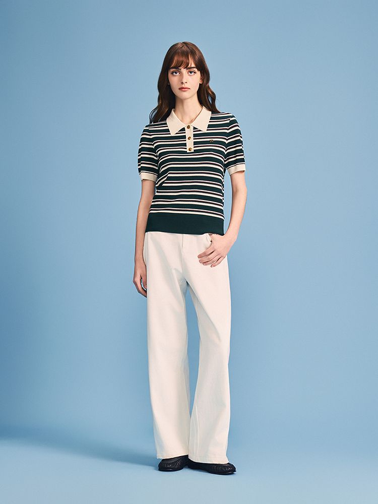 PSALTER诗篇 2026夏季新款复古条纹毛针织衫6C66206273