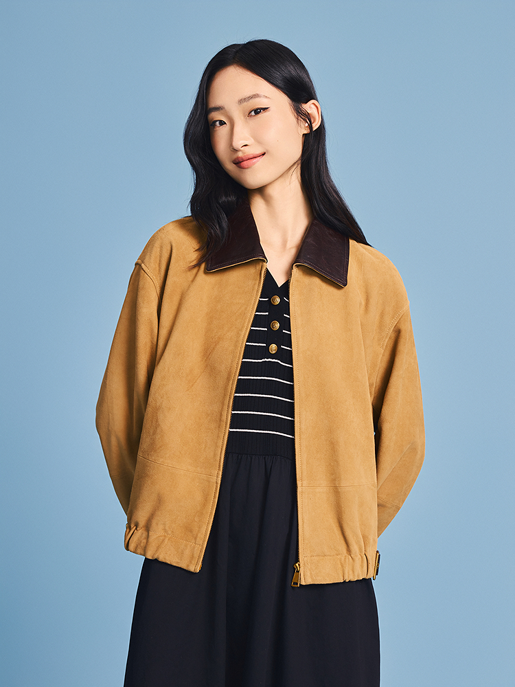 PSALTER诗篇 2026春季新款复古头层反绒绵羊皮皮衣6C66109303