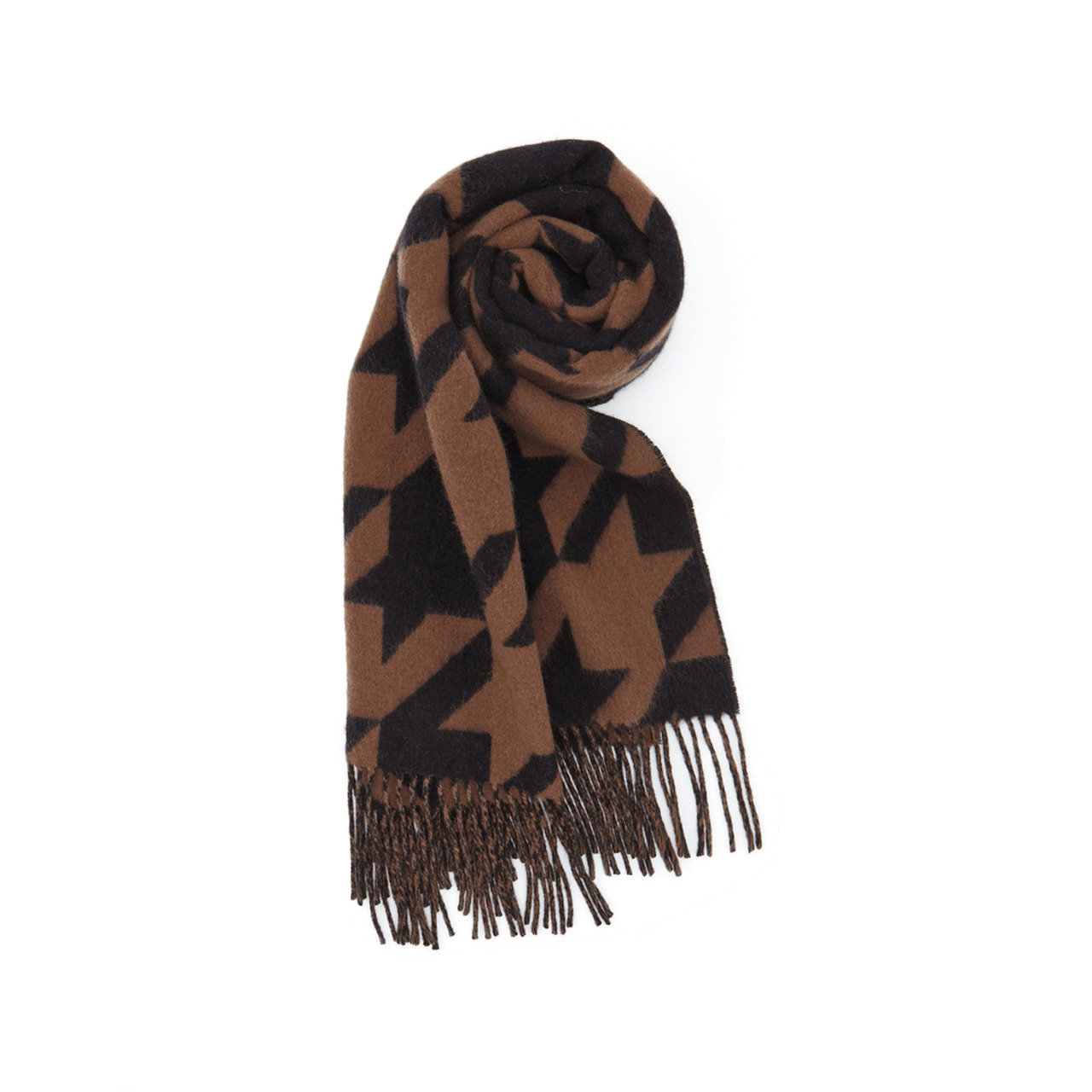 (一口价)INSUN恩裳商场同款2022冬季新品潮流千鸟格设计保暖亲肤轻奢纯羊绒围巾9C32590030