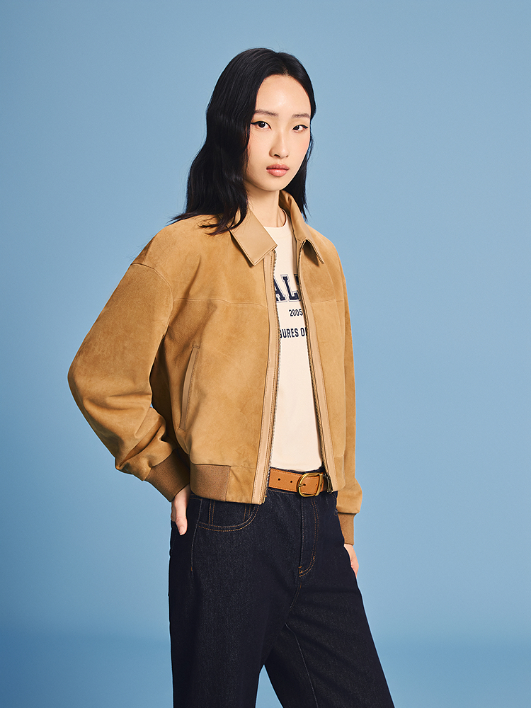 PSALTER诗篇 2026春季新款复古反绒绵羊皮皮衣6C66109293