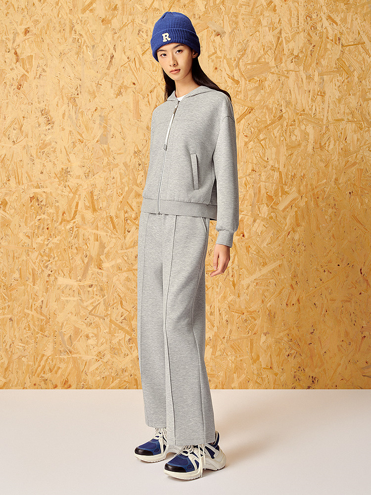 ToyzY24春云朵空气层灰色休闲连帽外套7C54110200