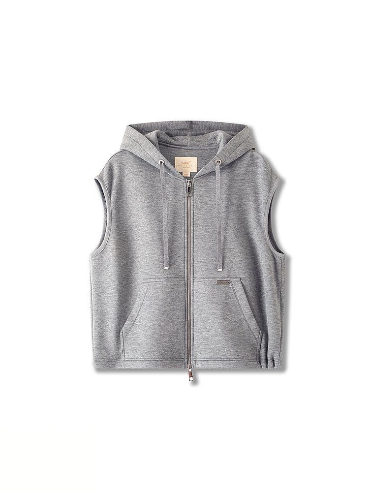 XII BASKET十二篮26春新款连帽无袖拉链卫衣马夹休闲廓形时尚外套7C36101450