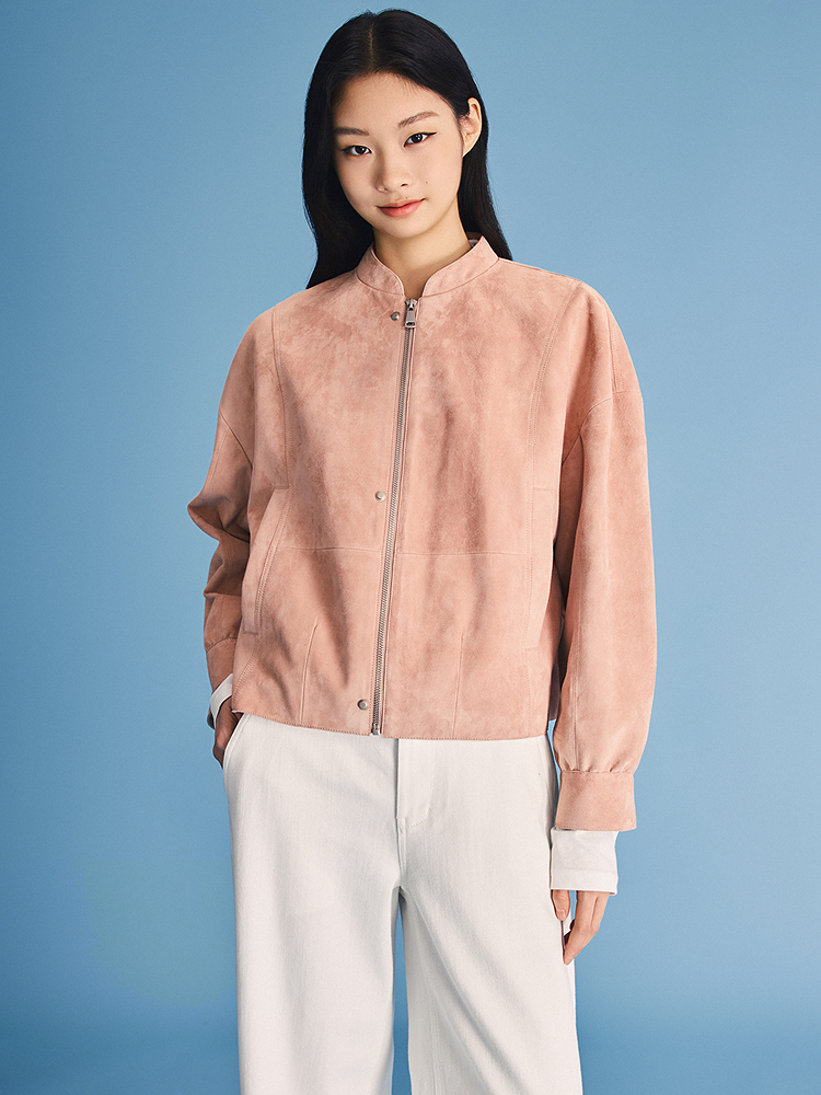 PSALTER诗篇 气质多巴胺粉色皮衣6C36109040